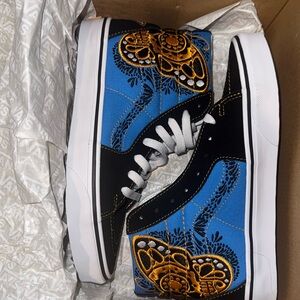 NIB Vans High-Top Día de Los Muertos Butterfly